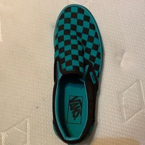 Vans blue checkerboard, size 6 men’s